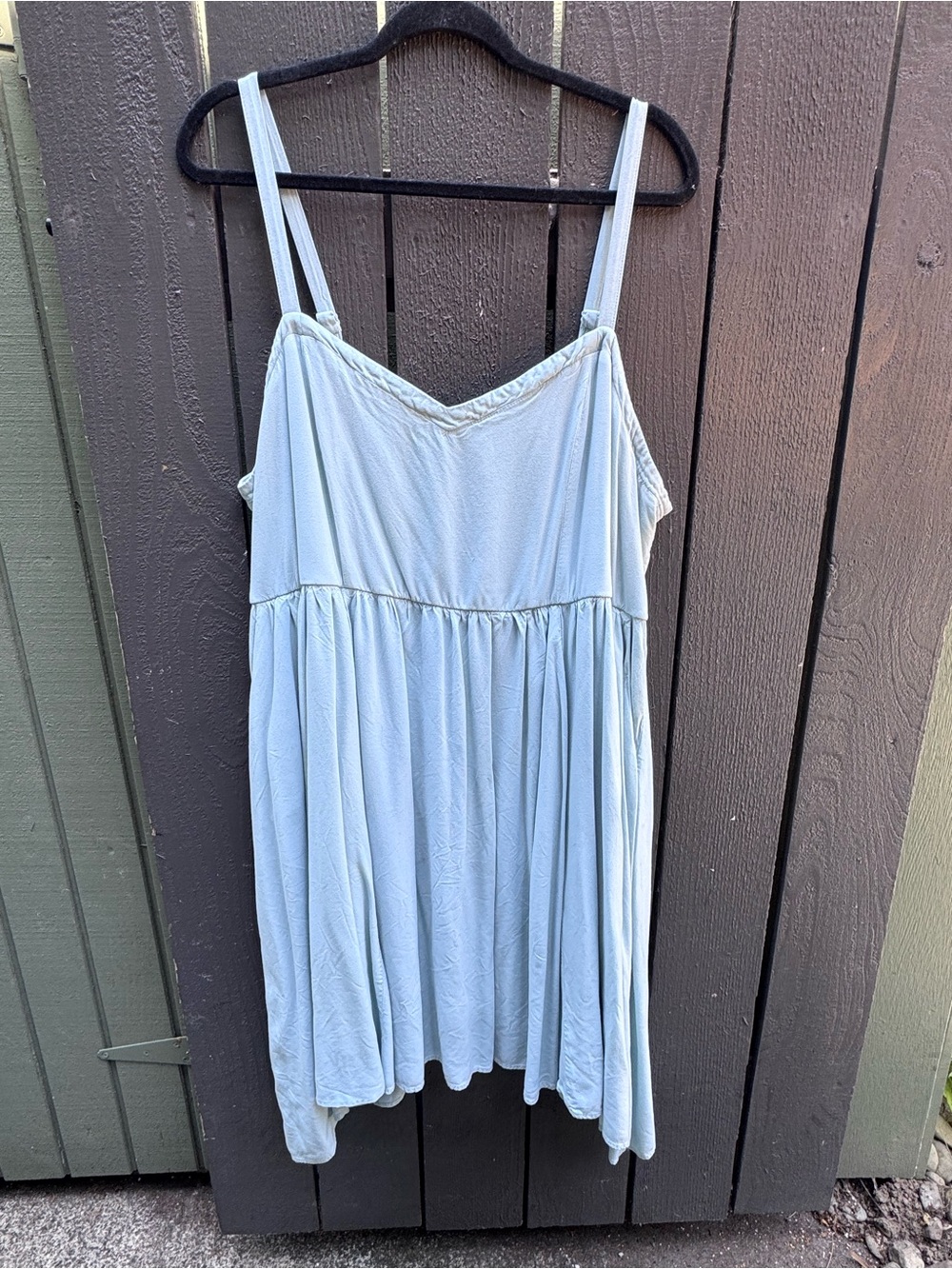 Torrid Light Aqua Flowy Sundress with Pockets, Size 3